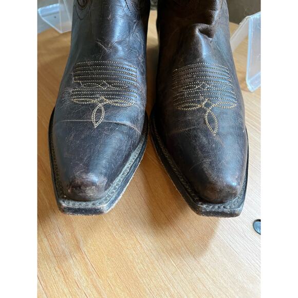 J. B. Dillon Brown Goat Leather Western Boots - Picture 5 of 8